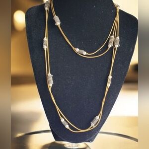 RARE Vtg. 14k GP Long Chain Necklace
